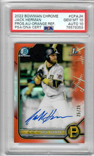 2022 Bowman Chrome Jack Herman True Orange Refractor Auto 25/25 PSA 10 Gem Mint