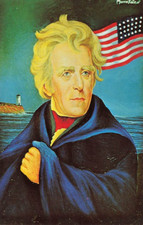 Postcard Portrait 7th U.S. President Andrew Jackson, Morris Katz Painting