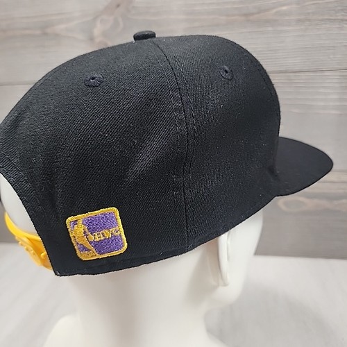 Los Angeles Lakers Hat Cap New Era NBA Basketball Black Snap Back Adjustable - Picture 12 of 17
