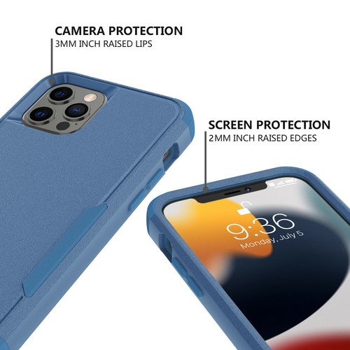 For Apple iPhone 13 12 11 Pro Max Case Heavy Duty Rugged Cover +Tempered Glass - Photo 4 sur 42
