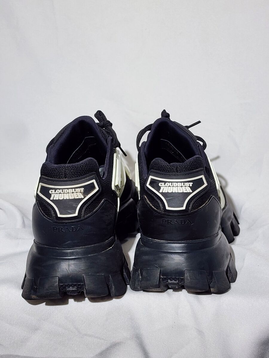 PRADA Cloudbust Thunder Knit / Men's Sneaker Shoes Black And PRADA Cloudbust Thunder Knit / Men's Sneaker Shoes Black And