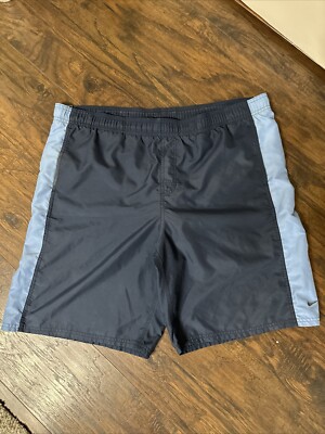 Vintage Nike Swim Shorts Mens 3XL Lined Blue