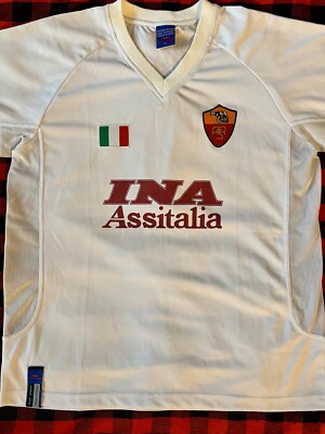 AS Roma Men XL Retro White #4 NWOT ⚽️ | eBay