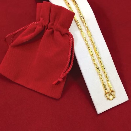 22K 24K Thai Baht Gelbgold GP gefüllt Halskette 20 Zoll Schmuck für Frauen - Bild 5 von 8