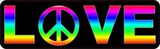 10x3 Love Peace Bumper Sticker Vinyl Truck Vehicle Decal Window Car Stickers