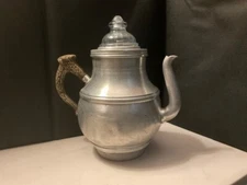 Vintage Aluminum Stove Top Percolator Coffee Pot ~ Fire-King Glass Top