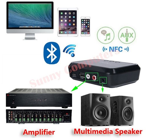 NFC Bluetooth Wireless Audio Receiver 3.5MM RCA Music Adapter USB Power Charge - Picture 8 of 10