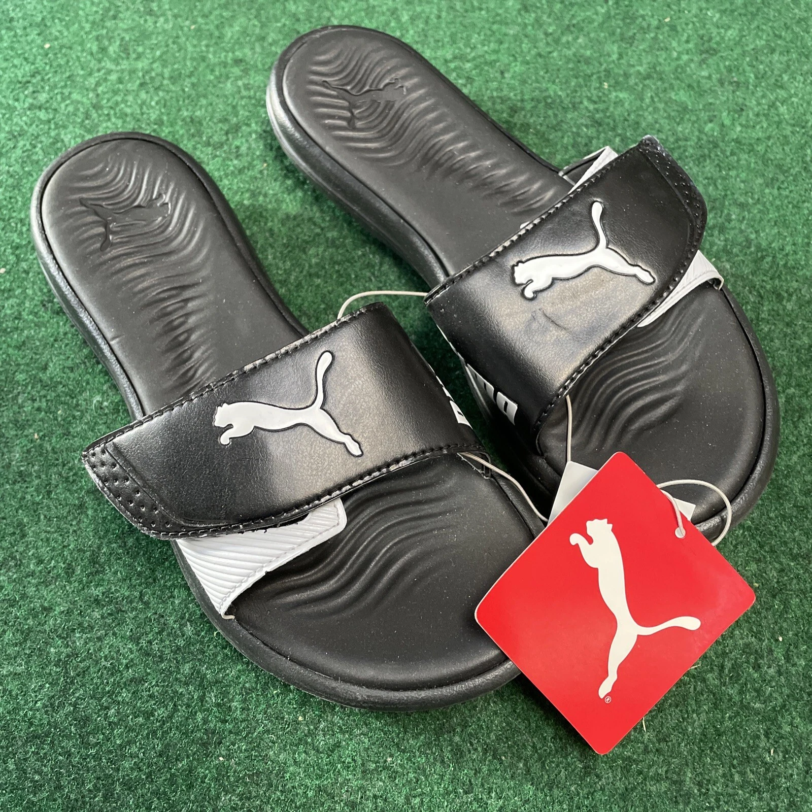 Sandali PUMA Surf Cat Donna Flip Flop Slides Nero Bianco 7 NUOVI