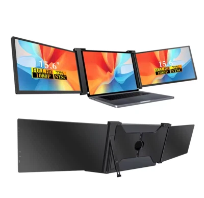 15.6 inch Portable Dual Monitor Laptop Tri-Screen Extender Monitor Plug And Play