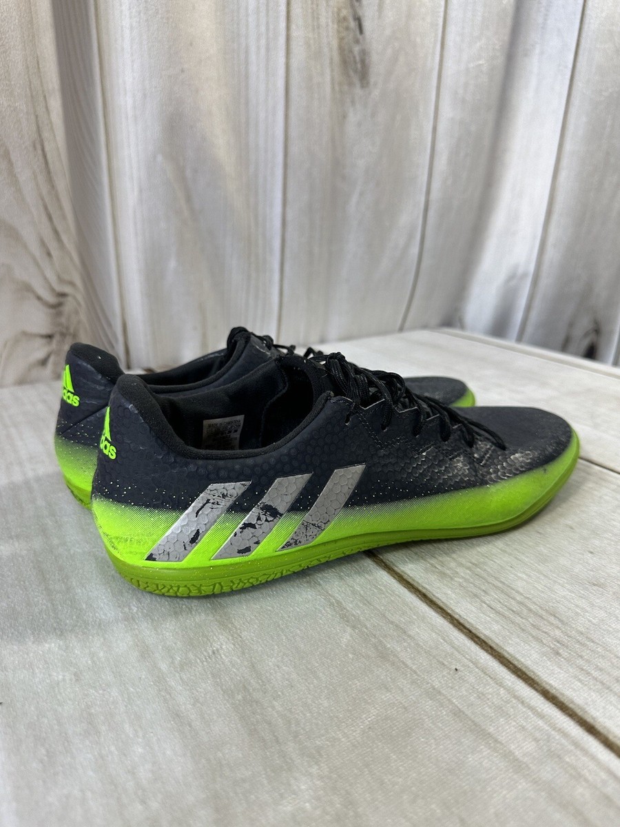 Adidas Messi Indoor Soccer Mens 11 Shoes Black Green Athletic
