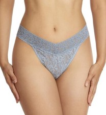 Hanky Panky Signature Lace Original Rise Thong 4811 ,Grey Mist
