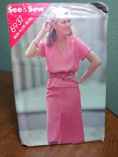 Simplicity See & Sew Sewing Pattern 6937 14-18 Misses Shirt Skirt Top NOS Uncut