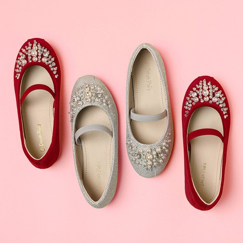 Kids Girls Flat Shoes Casual Mary Jane Shoes Princess Wedding shoes - Picture 38 of 57