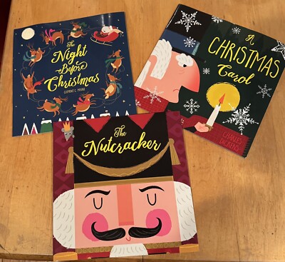 SET of 3 NEW Books The Night Before Christmas,The Nutcracker & Christmas Carol