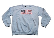 Simone Biles USA Flag Blue Sweatshirt Workout Shirt Women Large Olympic Gymnast