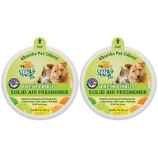 Citrus Magic 2-PACK SOLID AIR FRESHENER Litter Box Cage Bad ABSORBS PET ODORS
