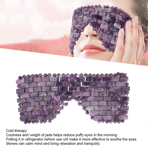 Jade Stone Eye Mask Cooling Sleeping Eye Mask Therapy Eye Treatment Massager - Picture 11 of 21