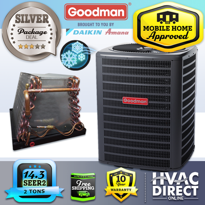 2 Ton 14.3 SEER2 Mobile Home Goodman Air Conditioner u0026amp; Coil | eBay