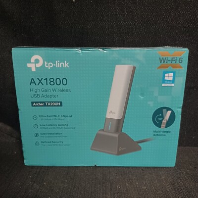 NEW TP-Link Archer TX20UH Wi-Fi 6 Adapter Dual Band AX1800 High Gain Antennas