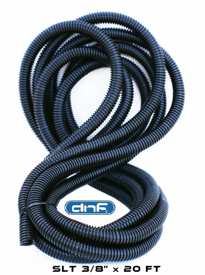 DNF 20 FT 3/8" Split Wire Loom Conduit Polyethylene Tubing Car Audio Products 20 FT