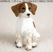 Brittany Mini Hand Painted Figurine Brown/White