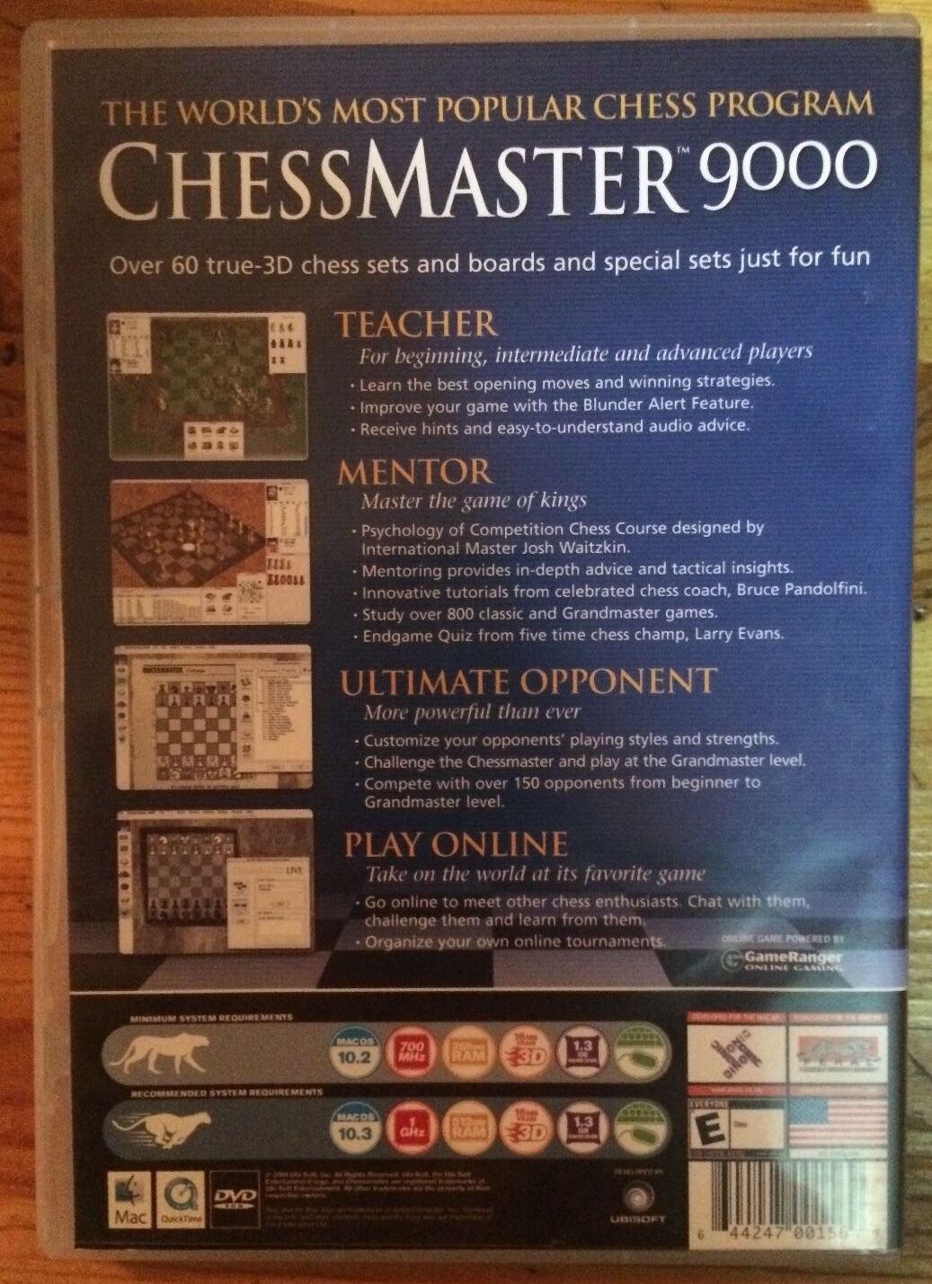 ChessMaster 9000 2004 Mac Game Ubisoft