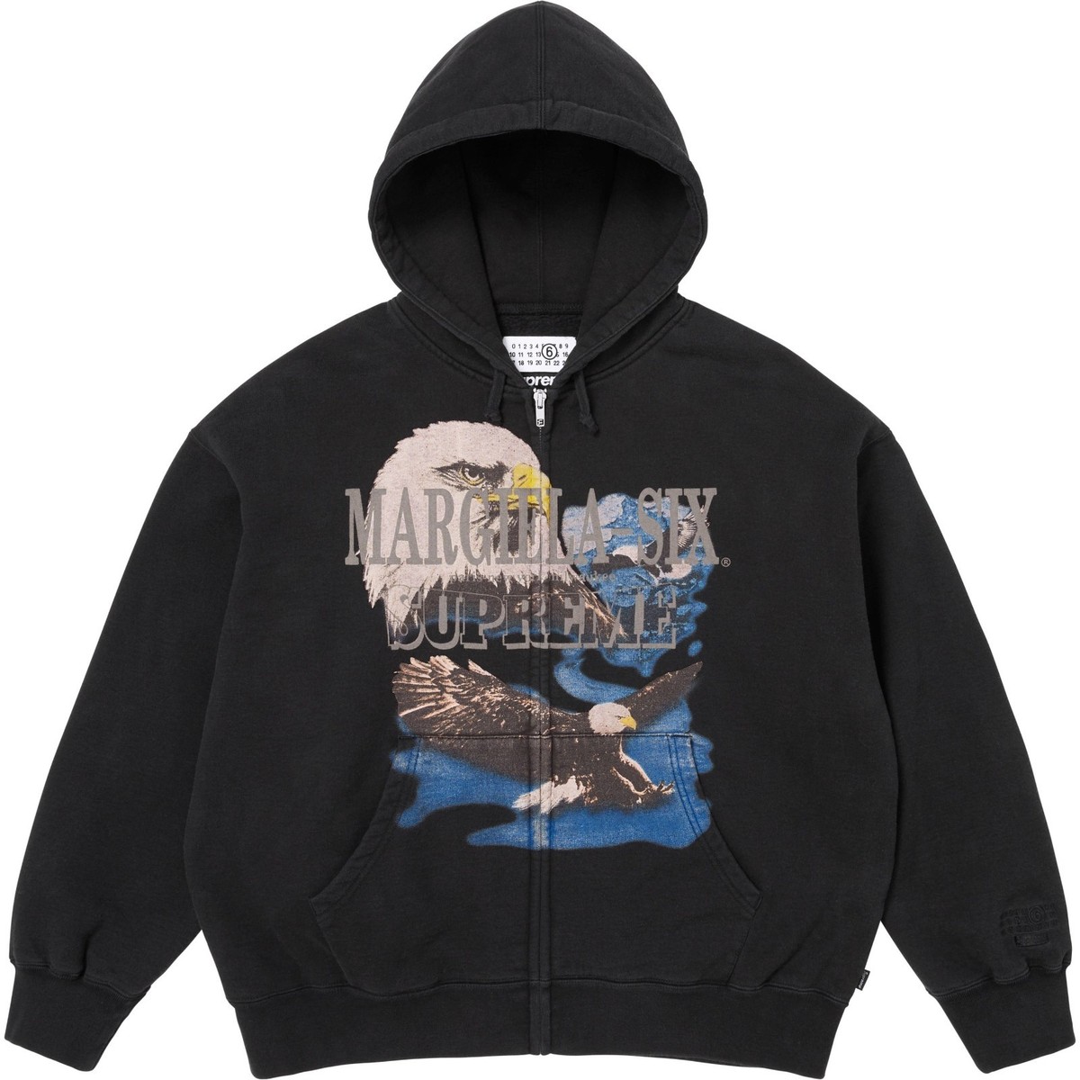Supreme x MM6 Maison Margiela Eagle Zip Up Hooded Sweatshirt 26SS
