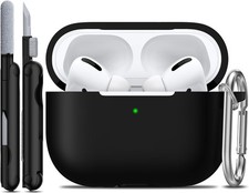R-fun for AirPods Pro 2nd/1st Generation Case with Cleaner Kit,Soft B-Black