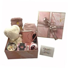 Spa Gift Baskets for Women,Luxury Self Care Gifts for Mom,Get Well Soon Pink