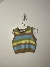 Vintage 90's B.t. Kids. Multicolor Vest Boys Size 12 Months Pullover