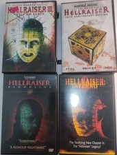 Hellraiser DVD Lot Of 4 Classic Horror Slasher Gore