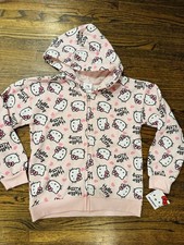 New Hello Kitty Pink Zip Character Hoodie Size 10