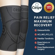 2 Knee Sleeve Compression Brace Knee Support Sport Joint Pain Arthritis Relief