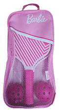 Barbie 5 Piece Pickleball Set - 2 Wood Paddles 2 Pickleballs Carry Case