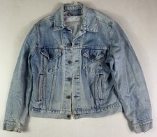 Vtg 80s Levis Denim Trucker Jacket Size Large Blue Type 3 Made in USA 527 button