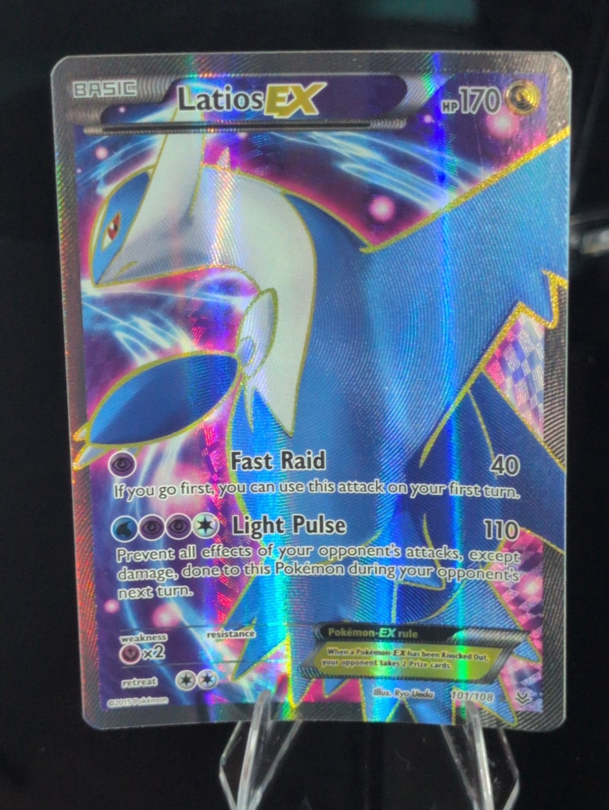 Pokemon TCG Latios EX 101/108 Roaring Skies Full Art Holo Ultra Rare Eng 2015