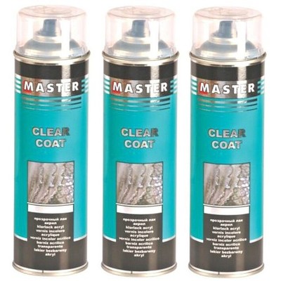 1K KLARLACK 3 x 500ml SPRAY SPRÜHLACK ACRYL LACKSPRAY AUTOLACK HS GLANZ TROTON