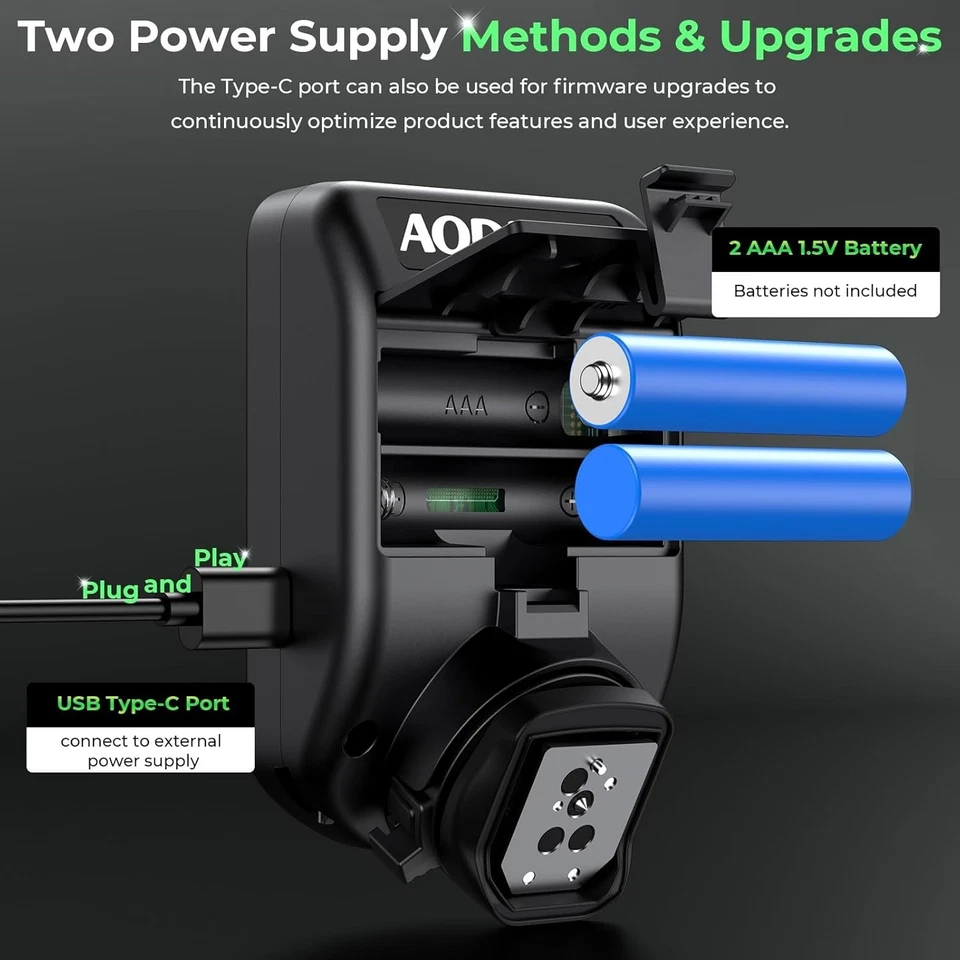 Wireless Flash Trigger for Profoto Air1 Air2 A1X B10 D2 Pro10 – 100CH 6  AODELAN - Image 4 of 4
