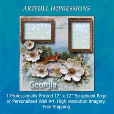 States - Georgia Scenic Drive Personalized Wall Art or Scrapbook Page