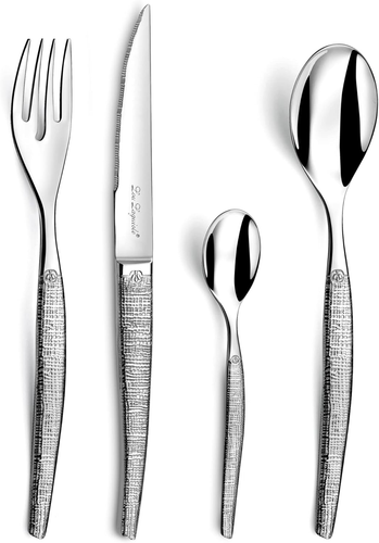 Set Posate 48 Pezzi Per 8 Persone In Acciaio Inox - Servizio Completo Con Coltelli Da Carne, Lucidato A Specchio, Elegante Per Casa E Ristorante