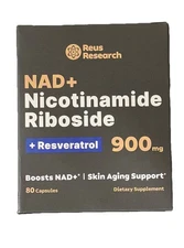Reus Research - NAD+ Supplement 900mg - Skin Aging Support |EXP 10/15/2026|