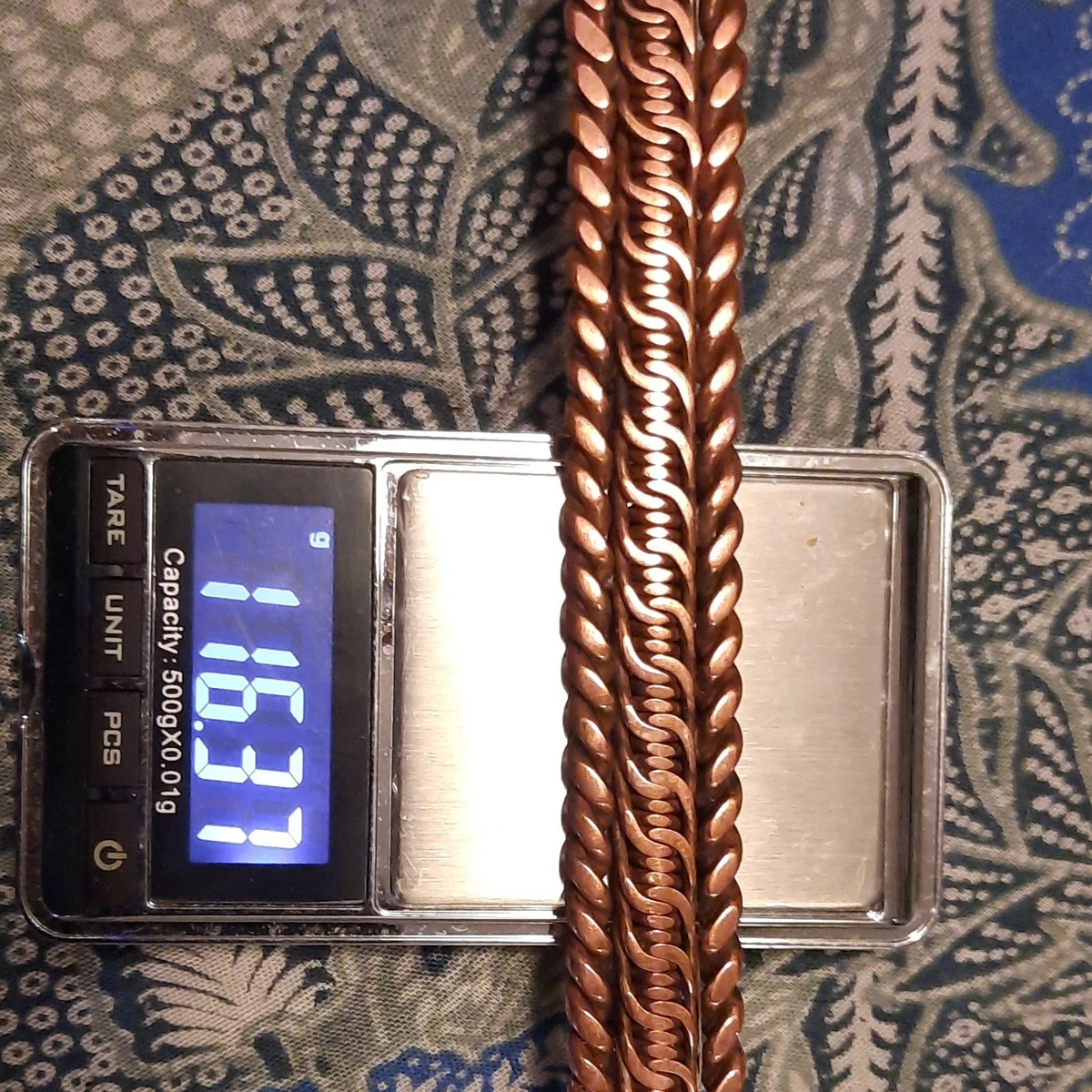 Hand Crafted Copper Cuff  Bracelet. Unisex Adults 18.5 Cm, 116 grams. 