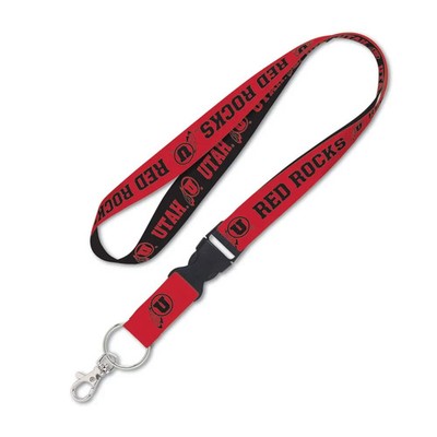 UTAH UTES RED ROCKS LANYARD DETACHABLE BUCKLE NEW WINCRAFT  