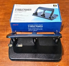 Officemate Medium Heavy Duty 3 Hole Punch w/ Ergonomic Handle, 30 Sheet capacity