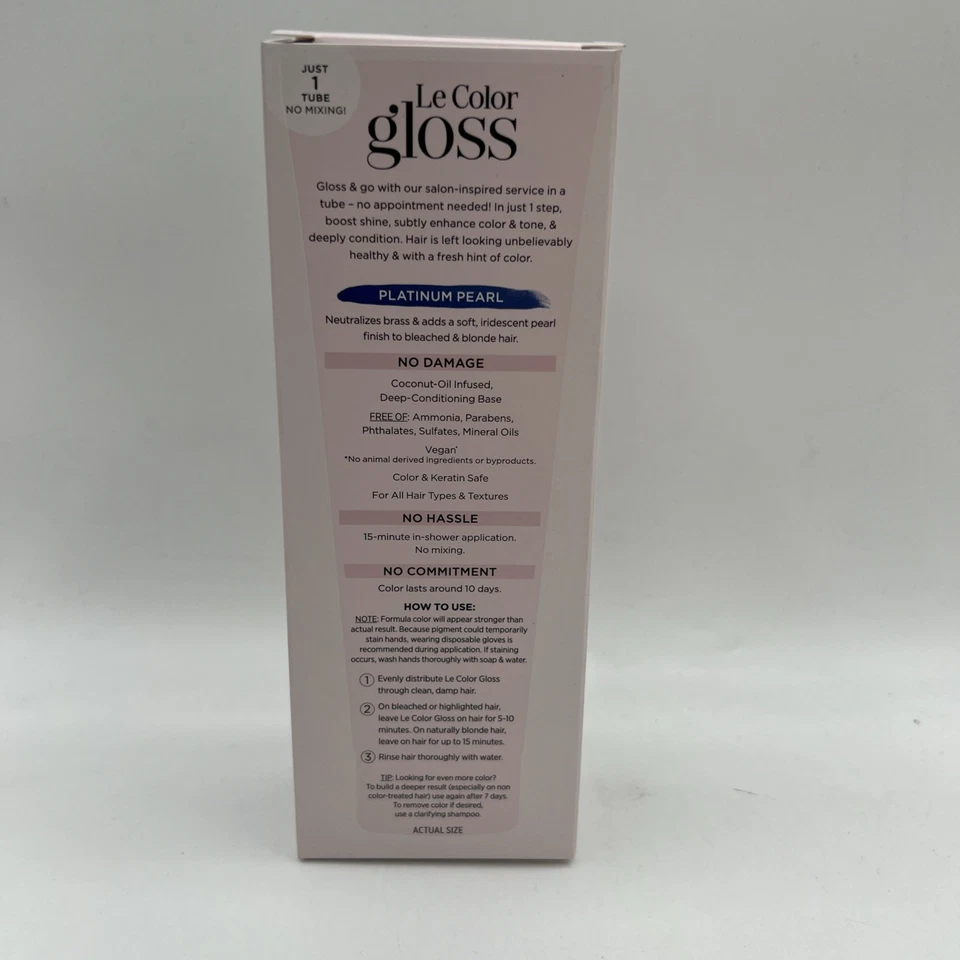 L'Oreal Paris Le Color Brillo de Cabello Tonificante Un Paso Platino Perla Paquete de 4 Onzas 3 Foto 4 de 4