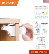 Magnetic Child Safety Cabinet Locks - 20 Locks, 3 Keys, No Tools Required