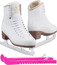 Jackson Ultima Mystique Girls Ice Skate w/ Mark II Blade, White, M-Toddler 9 Kid