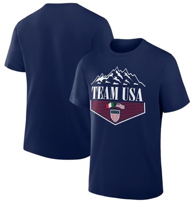 Navy USA 2026 Winter Olympics Diamond T-Shirt Size S-5XL DTG Reprint