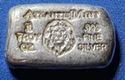 A Atlantis Mint LION- 1 oz .999 Fine Silver Hand Poured Bar