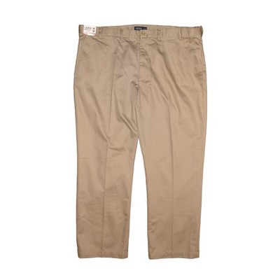 IZOD NEW $75 Classic Fit Wrinkle Free Flat Front Khaki Chino Pant Men's 44